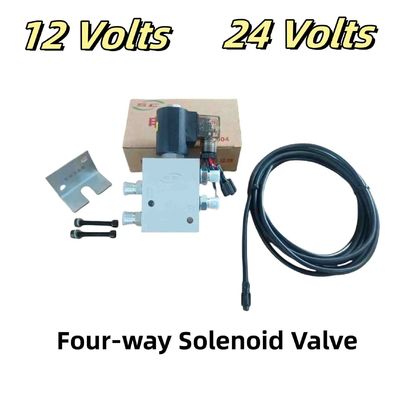 Valve électromagnétique à quatre voies pour le récupérateur de pelleteuse 12 volts / 24 volts