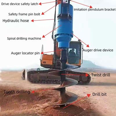 Excavateur hydraulique machine de forage de la terre auger poste creuseur de trous