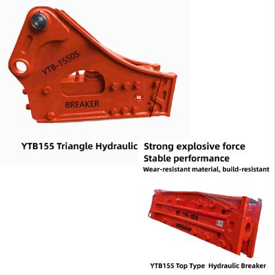 Type supérieur / Triangle Hydraulique Casse-marteau YTB155 155 Chisel Pour l'exploitation minière